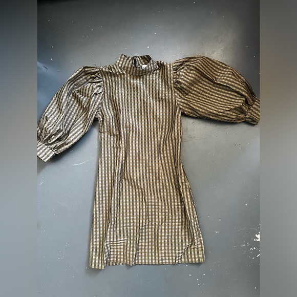 NWOT Ganni Seersucker mini dress - Picture 4 of 8